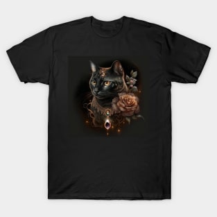 Gothic Cat Divine Black beauty T-Shirt